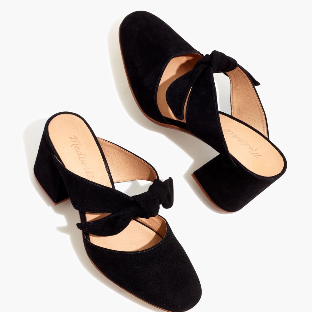 Madewell The Zoe Bow Mule in Suede